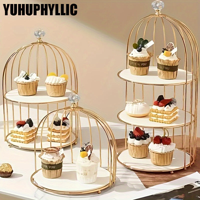 2 Exquisite Cake Display Stands of Different Heights, Exuding Unparalleled Sophistication And Elegance, Dessert Display Stands, Suitable for Snacks, Fruits And Candies Display