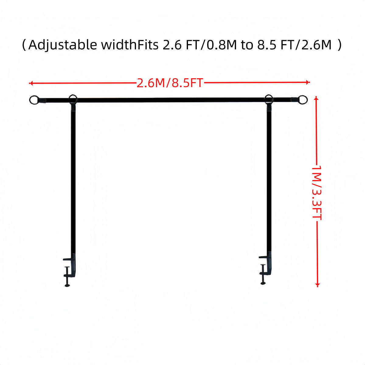 Adjustable Table Arch - Heavy-Duty Iron Construction, Extendable from 79.25cm to 259.08cm