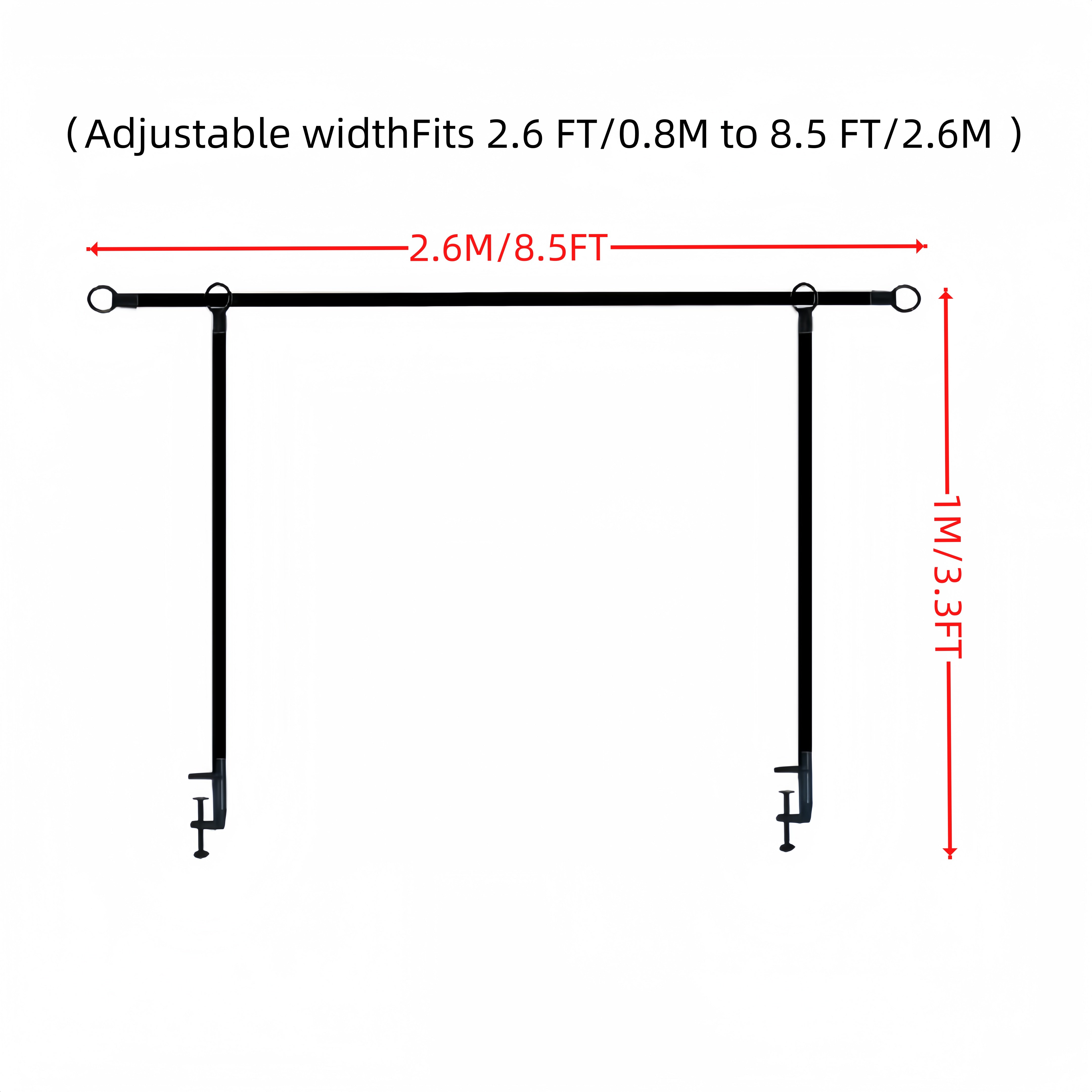 Adjustable Table Arch - Heavy-Duty Iron Construction, Extendable from 79.25cm to 259.08cm