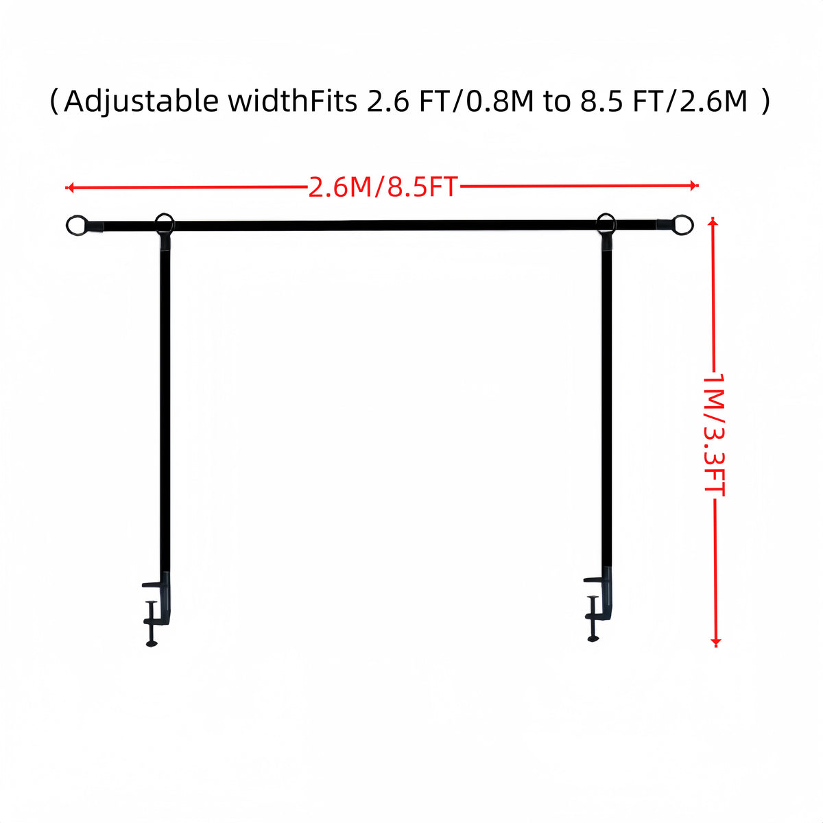 Adjustable Table Arch - Heavy-Duty Iron Construction, Extendable from 79.25cm to 259.08cm