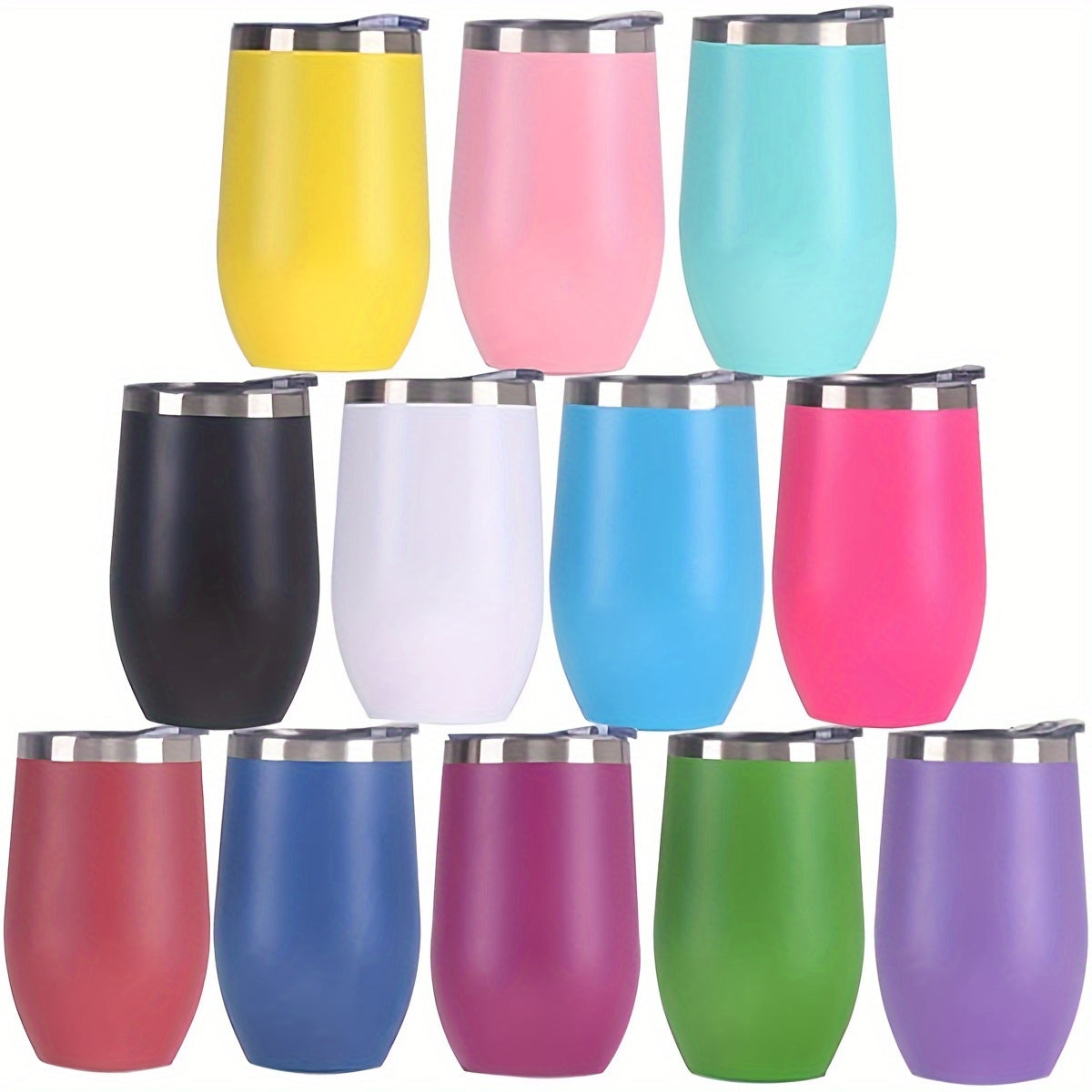 HEPEGA 12oz Stainless Steel Yerba Mate Gourd Set with Lid & Bombilla - Double-Walled, Insulated for Hot or Cold Beverages, Dishwasher Safe, Lead-Free