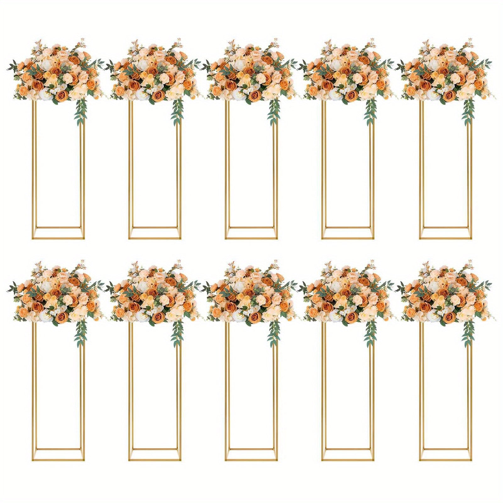 10pcs 78.74cm Tall Golden Metal Flower Stand for Wedding Table Centerpieces Decor NEW, Wedding Centerpieces for Tables, Plinth Stand for Wedding, Rustic Wedding Decorations, Wedding Centerpieces, Wedding Centrepieces for Tabl