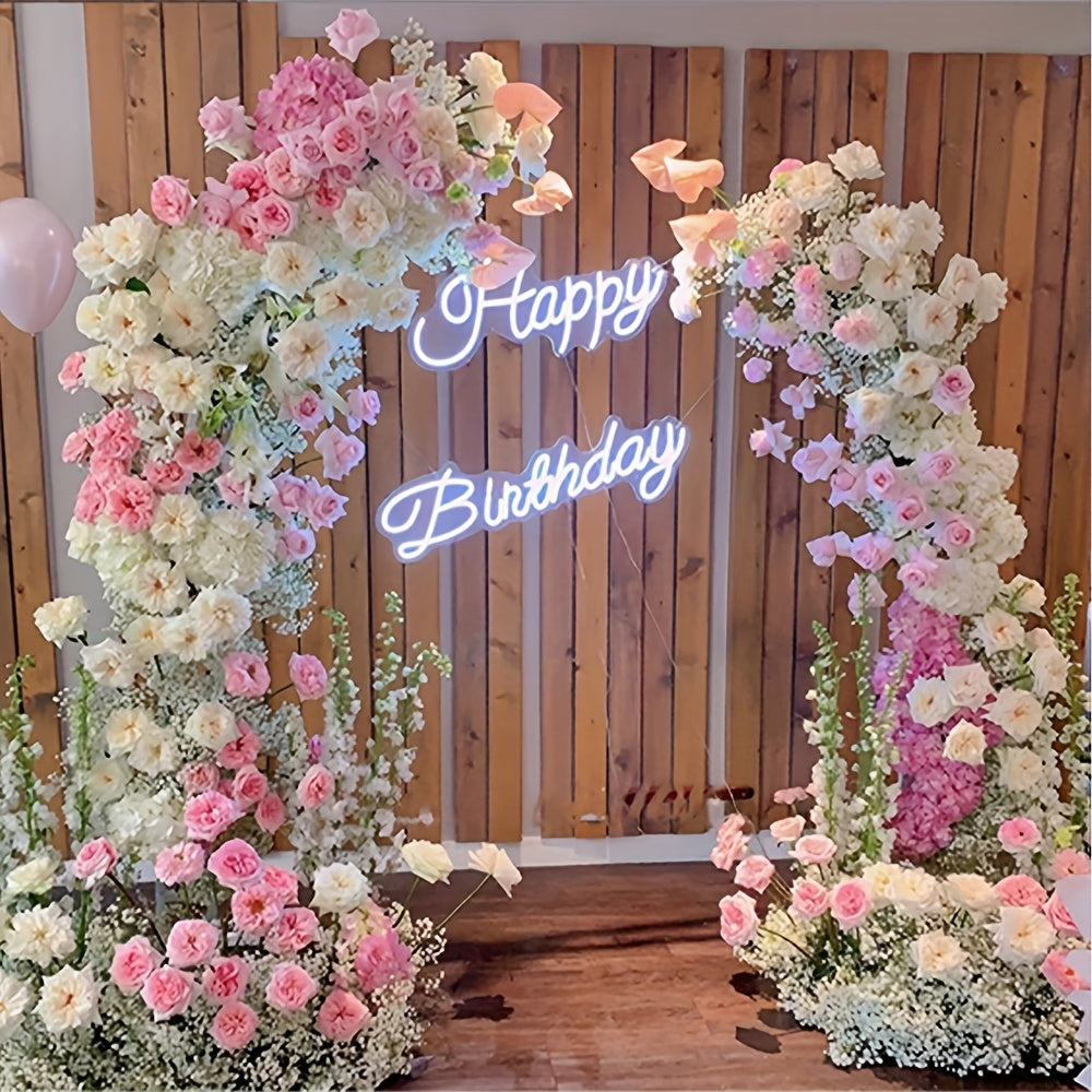 Set Of 2pcs Wedding Arch Backdrop Stand for Party, Christmas Arch for Wedding Ceremony, Birthday Party, Valentine's Day, Mother's Day, Halloween, Festive Setup, Party Decoration, Chic Design, Stylish Backdrop, Metal Frame, St