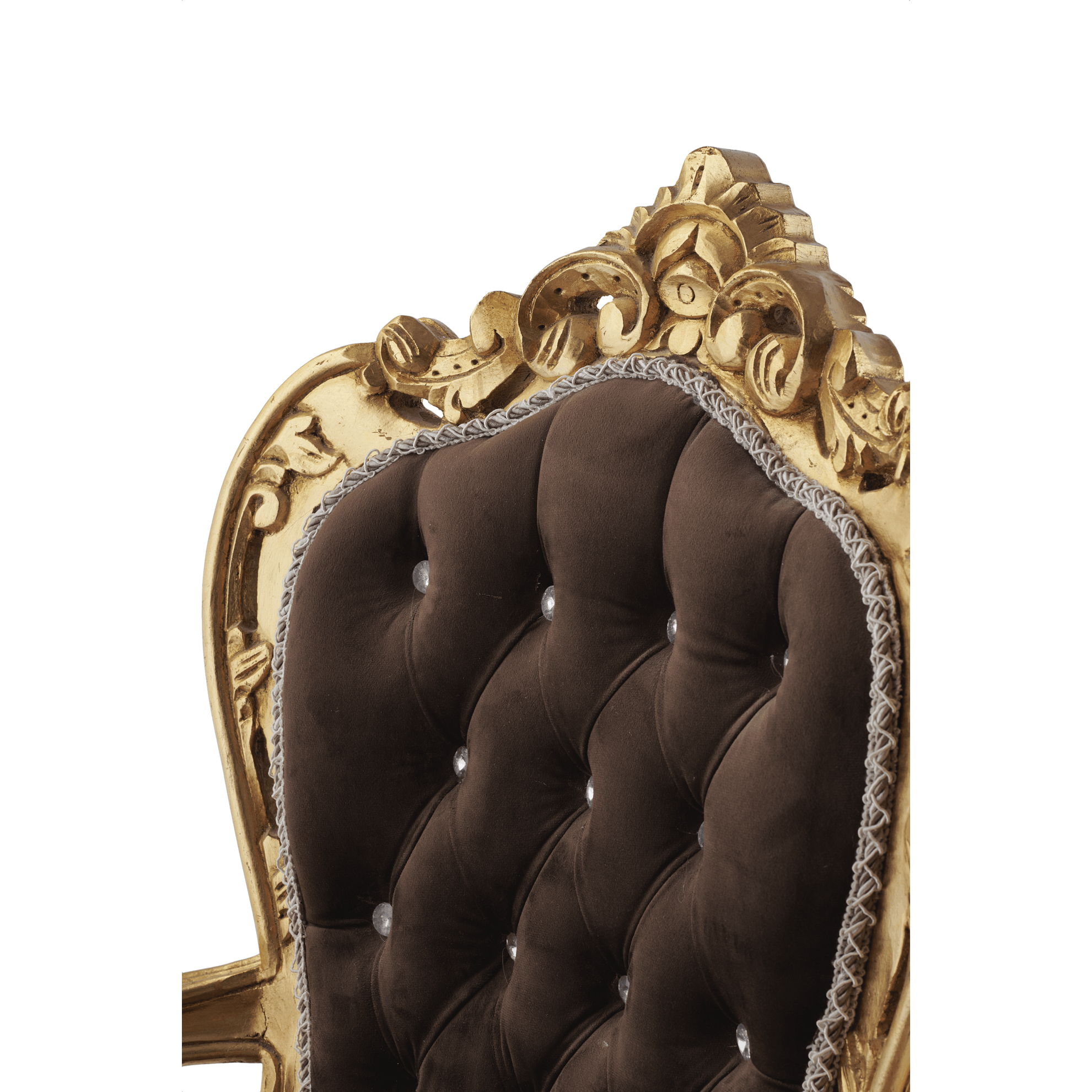 Table Chair Baroque-Style Armchair - Rococo in Solid Wood Decorated