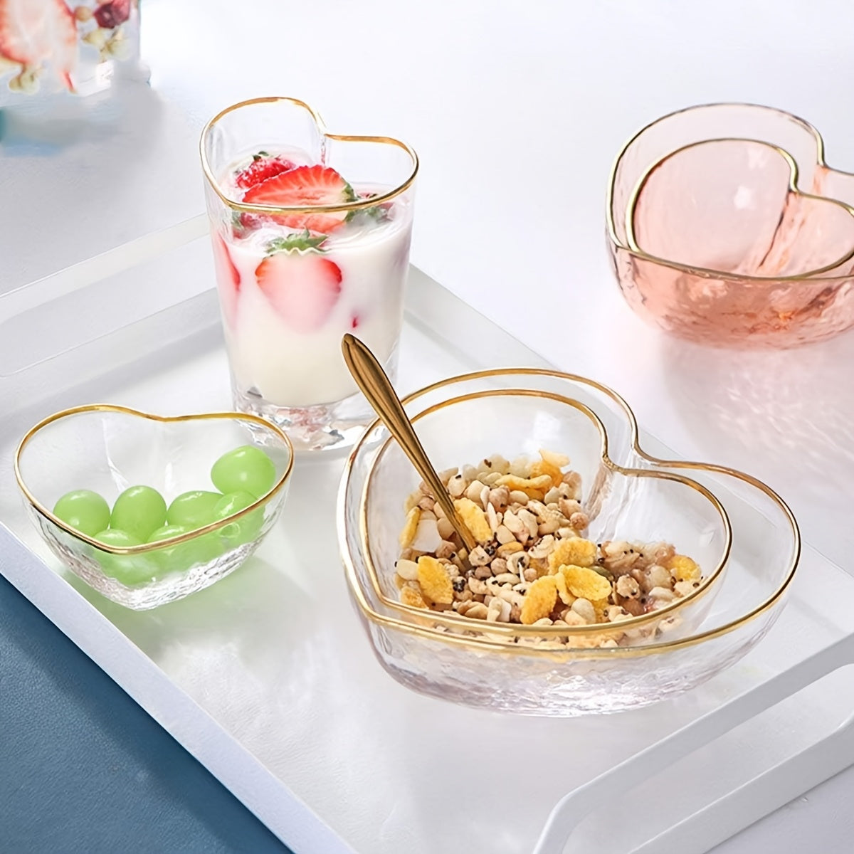 2pcs Heart-Shaped Glass Cup Set - Lead-Free, Insulated Drinking Glasses for Whiskey, Wine, Coffee & More - Perfect for Christmas & Holiday Celebrations