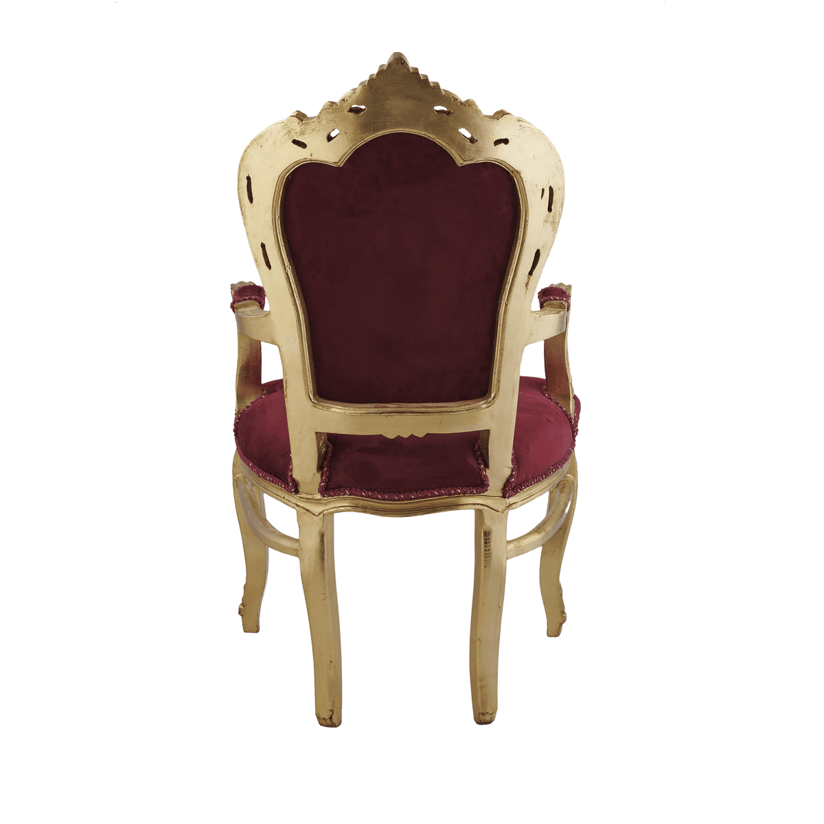 Table Chair Baroque-Style Armchair - Rococo in Solid Wood Decorated