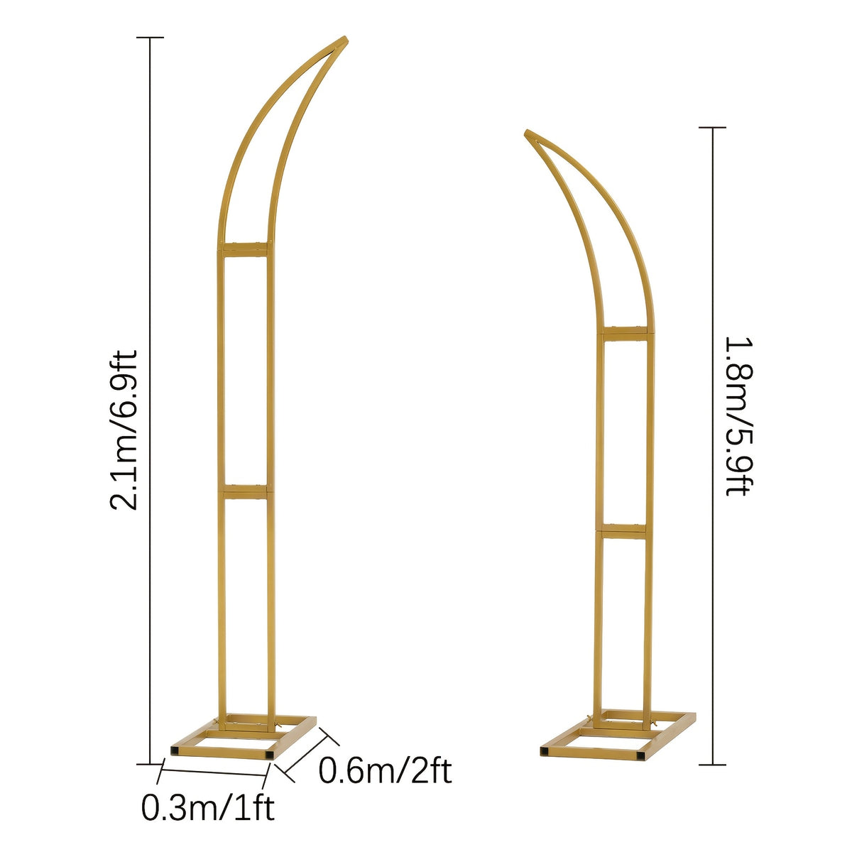 Set Of 2pcs Wedding Arch Backdrop Stand for Party, Christmas Arch for Wedding Ceremony, Birthday Party, Valentine's Day, Mother's Day, Halloween, Festive Setup, Party Decoration, Chic Design, Stylish Backdrop, Metal Frame, St