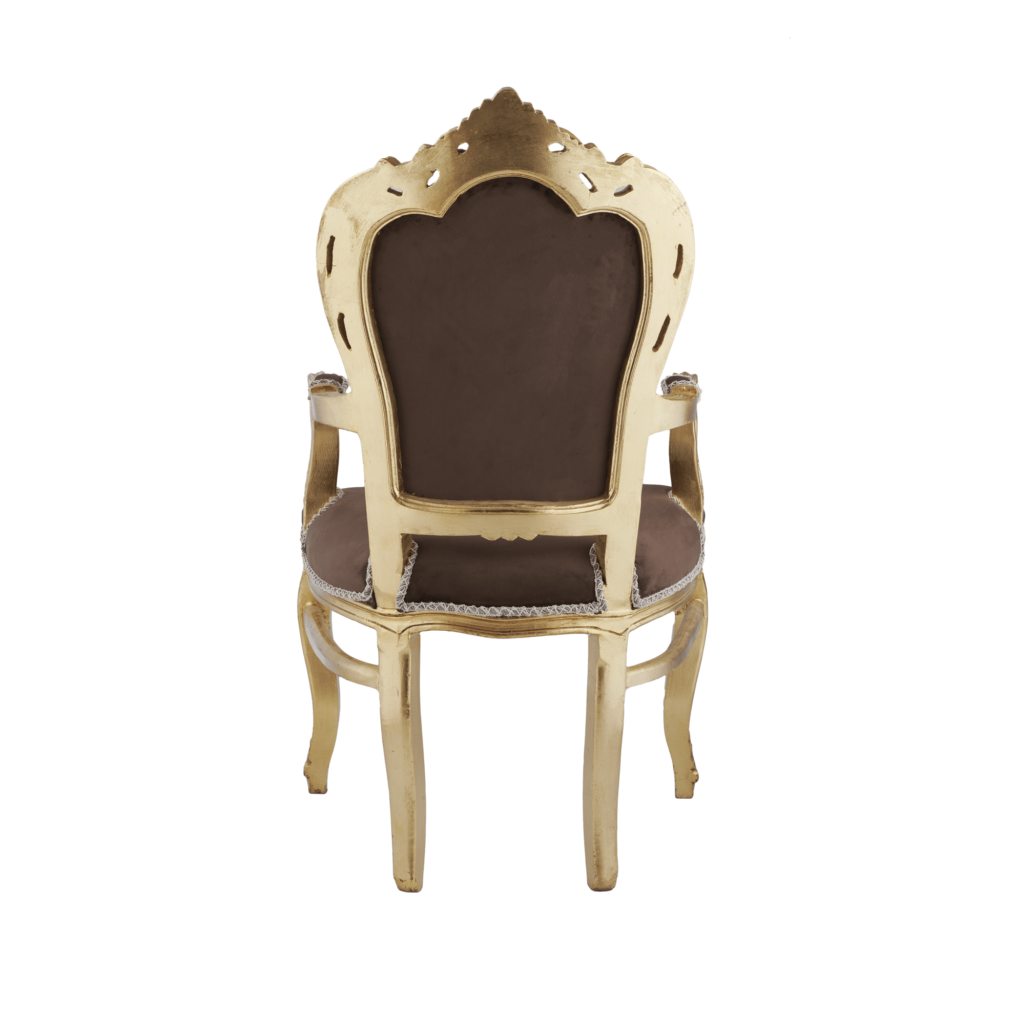 Table Chair Baroque-Style Armchair - Rococo in Solid Wood Decorated