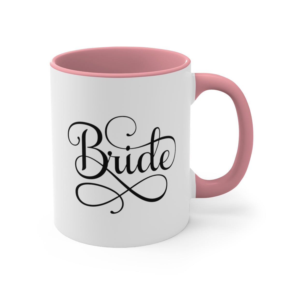 Two-tone Accent Ceramic Mug 11oz, Bride Accessories, Wedding