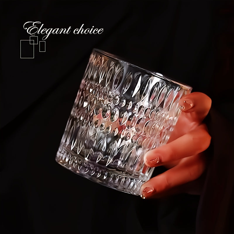 6pcs glass cup, whiskey cup, milk cup, tea cup, fruit cup, coffee cup, juice cup, lead-free, reusable, essential gift for Christmas and Valentine's Day -340ml/11.62oz