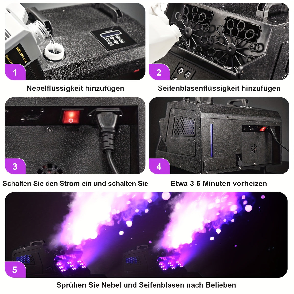 2000W Powerful Smoke Fog Bubble Blower