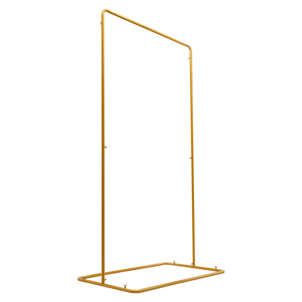 2 x 1.05m Wedding Flower Stand 22mm Round Tube Golden, Wear-Resistant and Rustproof, 7.98 KG Load Capacity, Easy to Move with Widened Rectangular Base 41.33×24.4in, Suitable for Garden Decorations, Wedding Arrangements, Outd