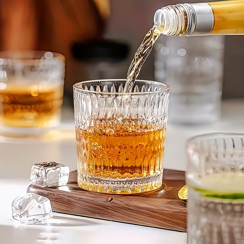 6pcs glass cup, whiskey cup, milk cup, tea cup, fruit cup, coffee cup, juice cup, lead-free, reusable, essential gift for Christmas and Valentine's Day -340ml/11.62oz