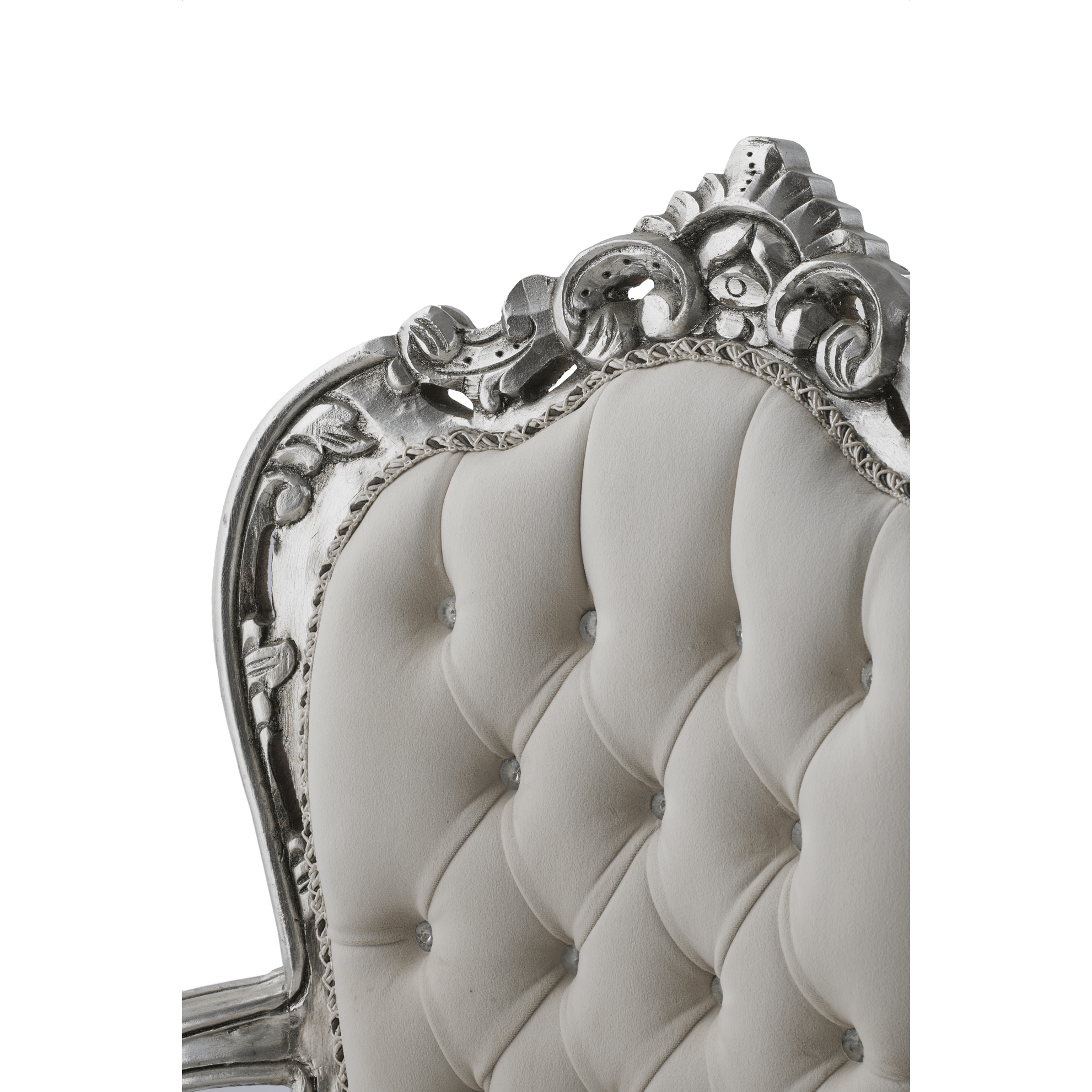 Table Chair Baroque-Style Armchair - Rococo in Solid Wood Decorated