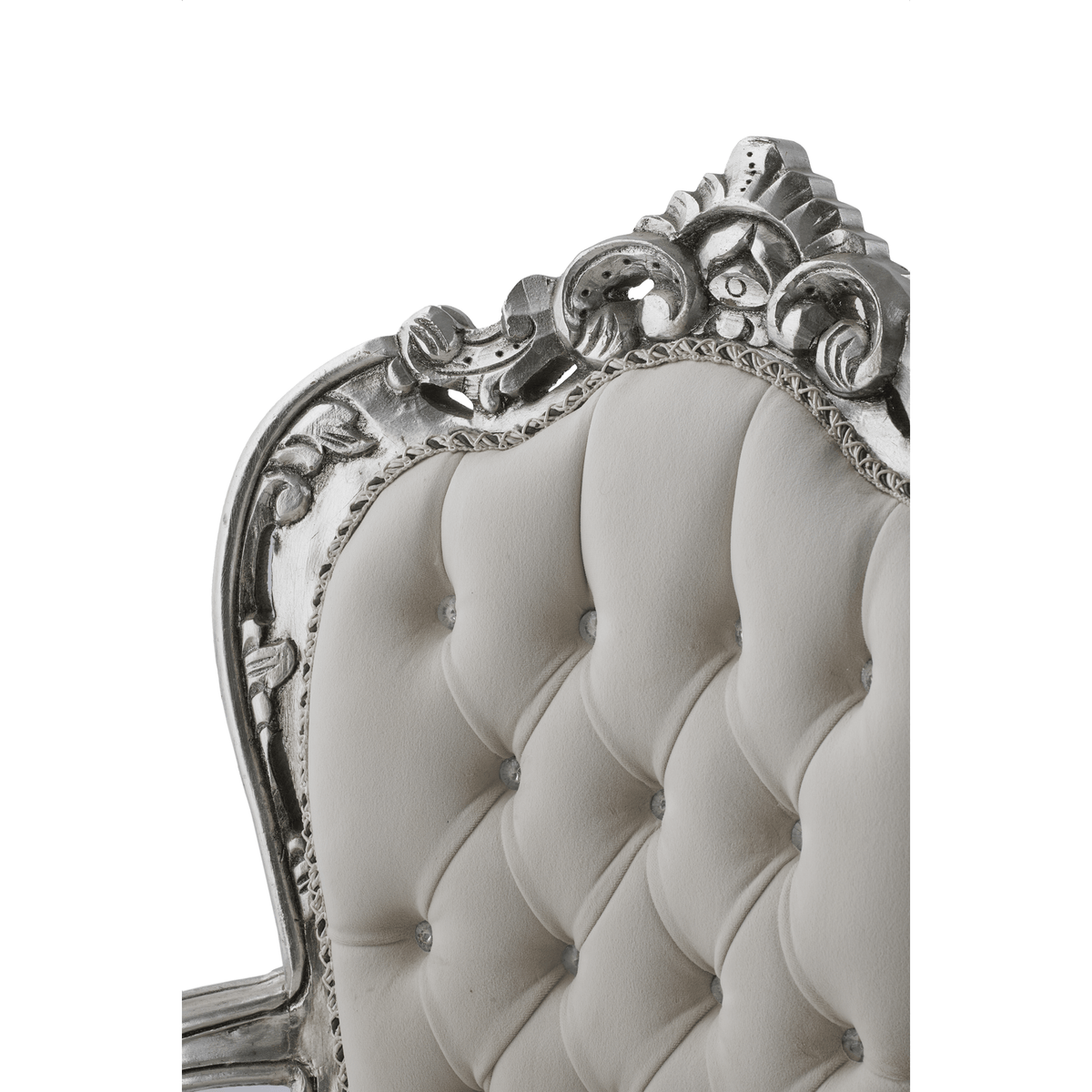Table Chair Baroque-Style Armchair - Rococo in Solid Wood Decorated