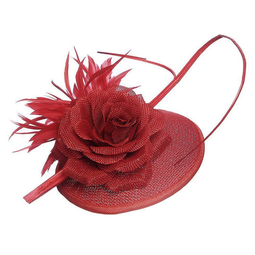 Ruby Rocks Cruz Fascinator - Red